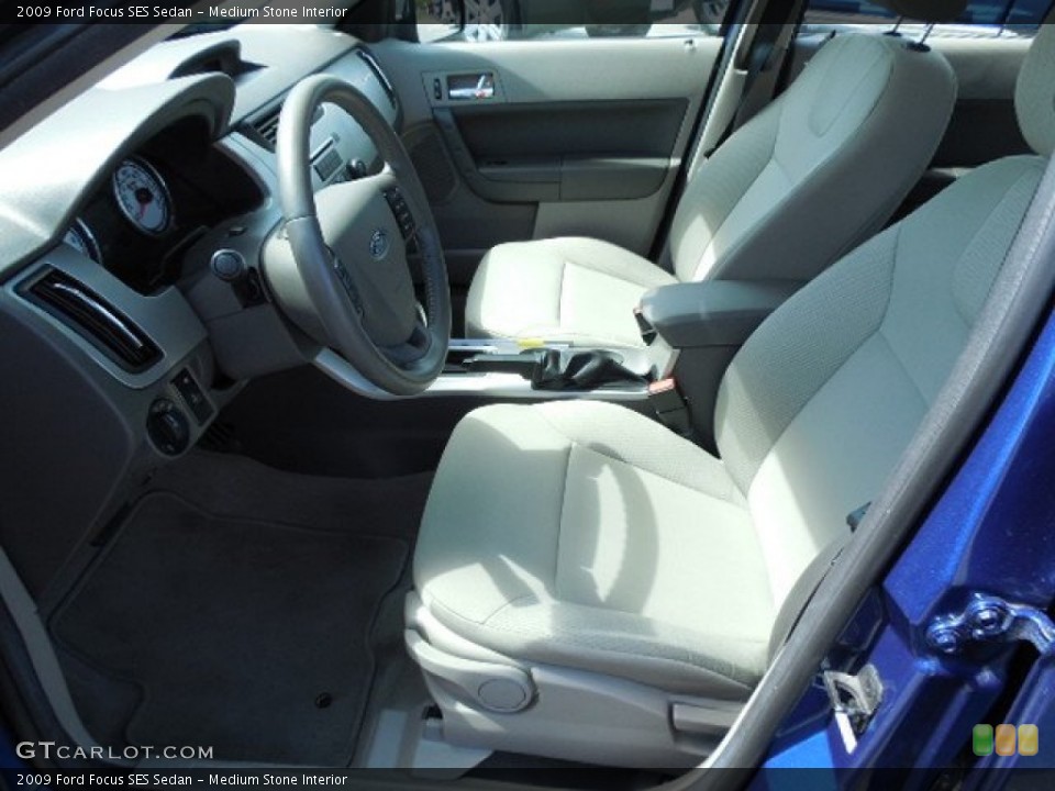 Medium Stone Interior Front Seat for the 2009 Ford Focus SES Sedan #86475822