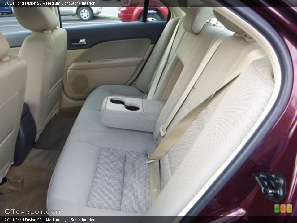 Medium Light Stone Interior Rear Seat for the 2011 Ford Fusion SE #86479419