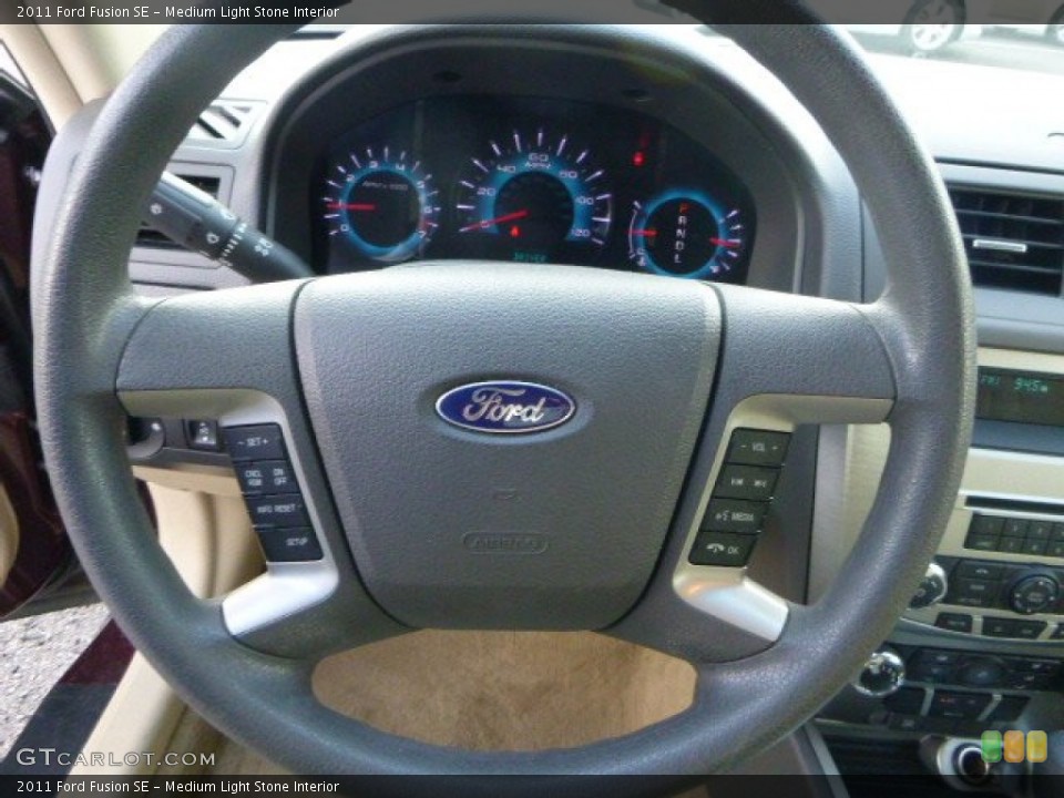 Medium Light Stone Interior Steering Wheel for the 2011 Ford Fusion SE #86479479