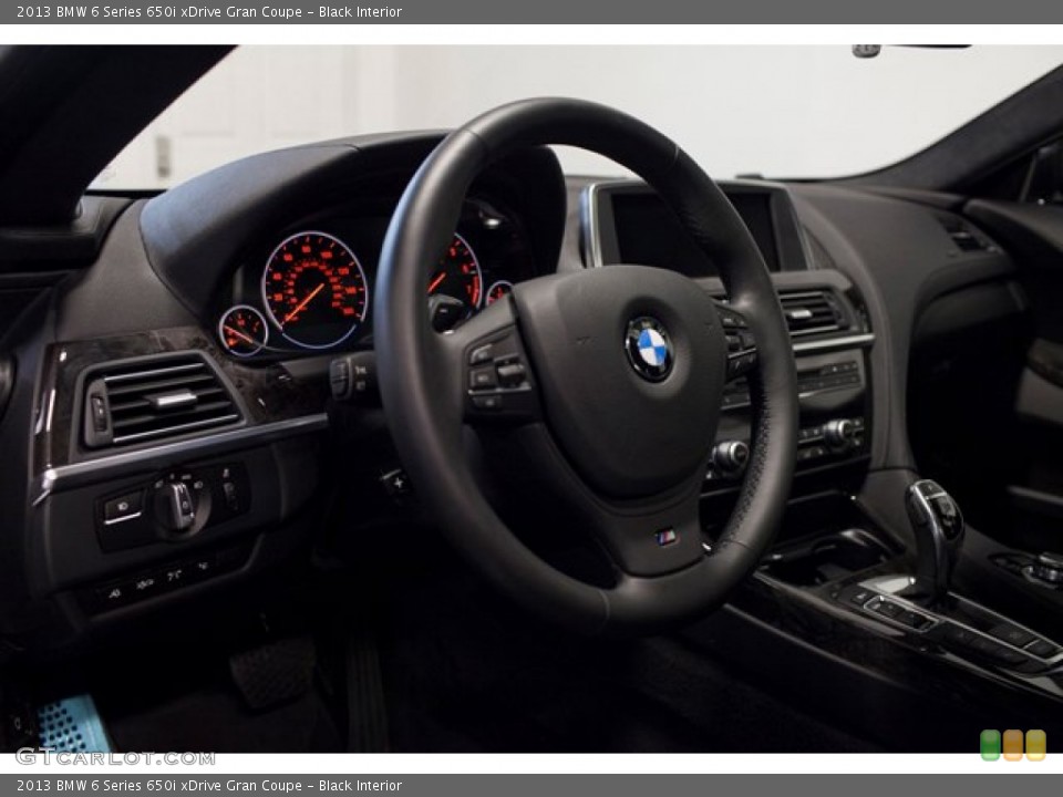 Black Interior Steering Wheel for the 2013 BMW 6 Series 650i xDrive Gran Coupe #86482107