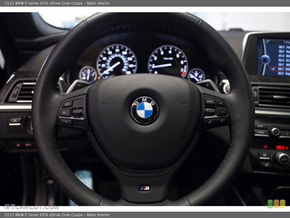 Black Interior Steering Wheel for the 2013 BMW 6 Series 650i xDrive Gran Coupe #86482150