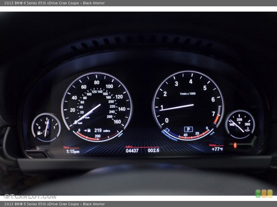 Black Interior Gauges for the 2013 BMW 6 Series 650i xDrive Gran Coupe #86482191