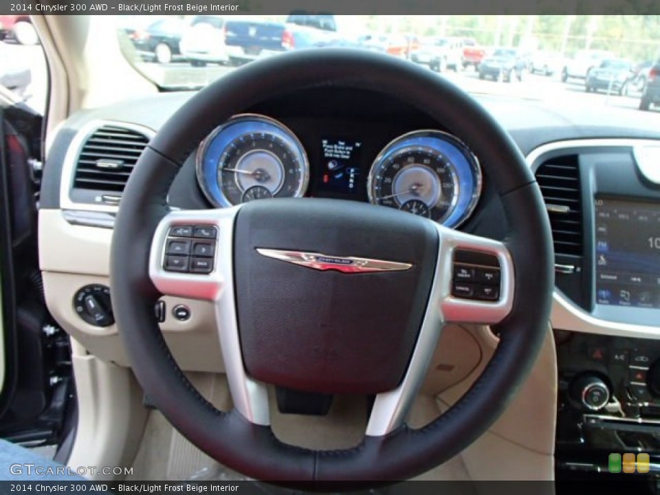 Black/Light Frost Beige Interior Steering Wheel for the 2014 Chrysler 300 AWD #86488611