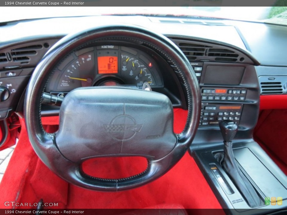 Red Interior Steering Wheel for the 1994 Chevrolet Corvette Coupe #86495749