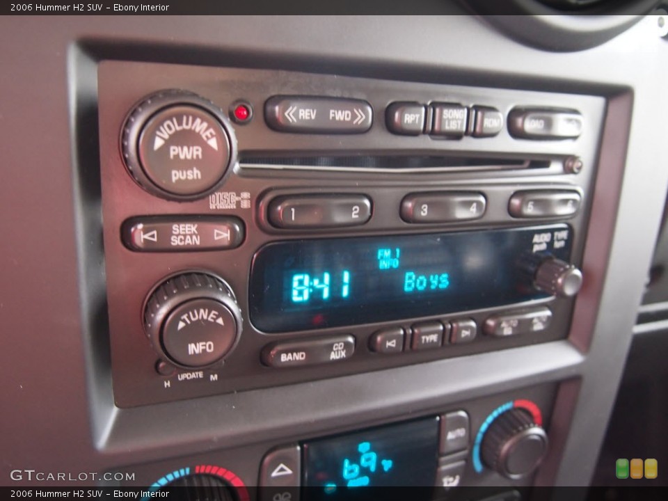 Ebony Interior Audio System for the 2006 Hummer H2 SUV #86507956