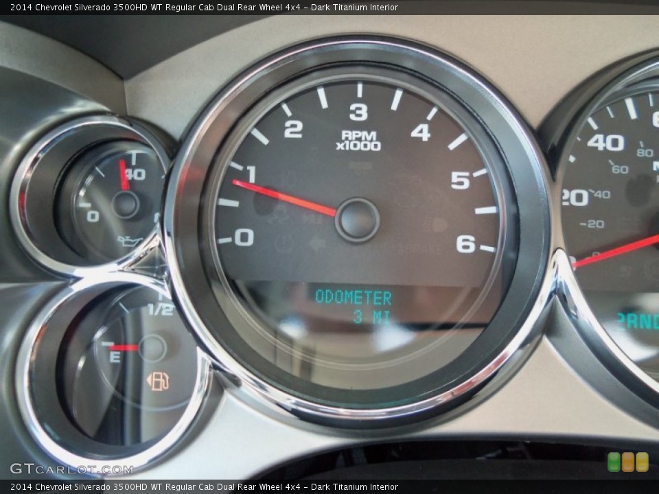 Dark Titanium Interior Gauges for the 2014 Chevrolet Silverado 3500HD WT Regular Cab Dual Rear Wheel 4x4 #86511568