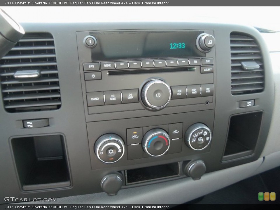 Dark Titanium Interior Controls for the 2014 Chevrolet Silverado 3500HD WT Regular Cab Dual Rear Wheel 4x4 #86511613