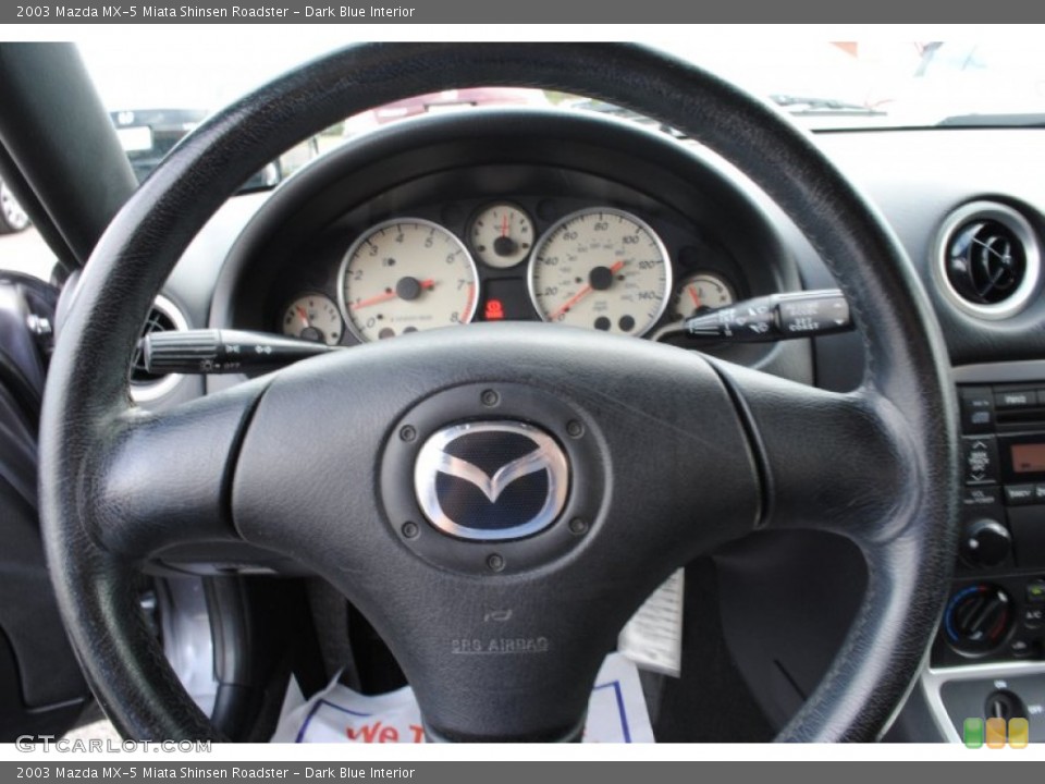 Dark Blue Interior Steering Wheel for the 2003 Mazda MX-5 Miata Shinsen Roadster #86512579