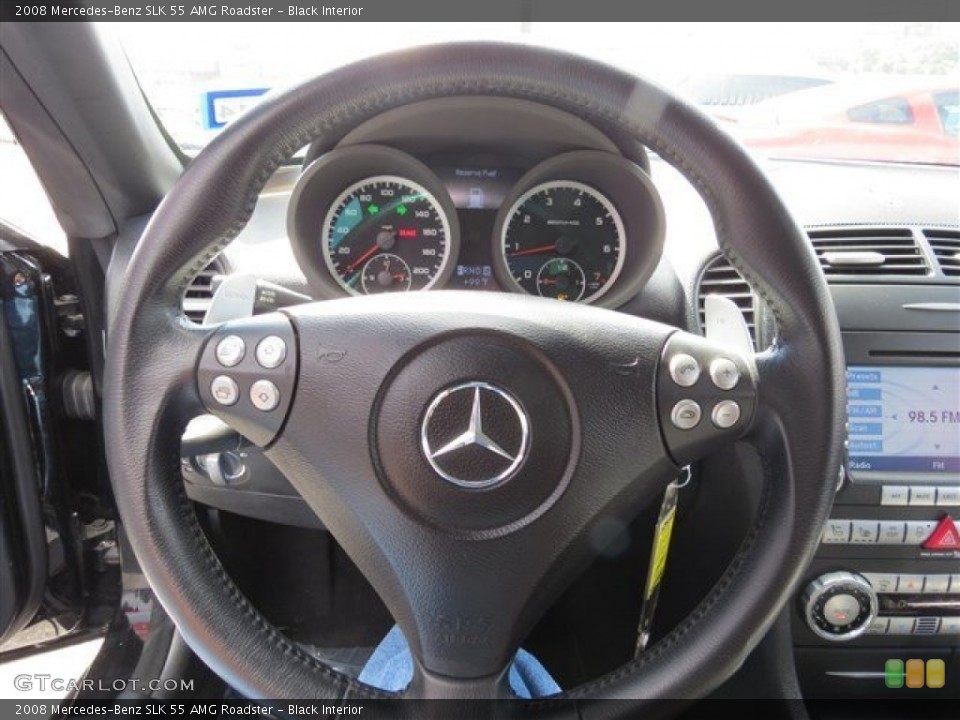 Black Interior Steering Wheel for the 2008 Mercedes-Benz SLK 55 AMG Roadster #86512842