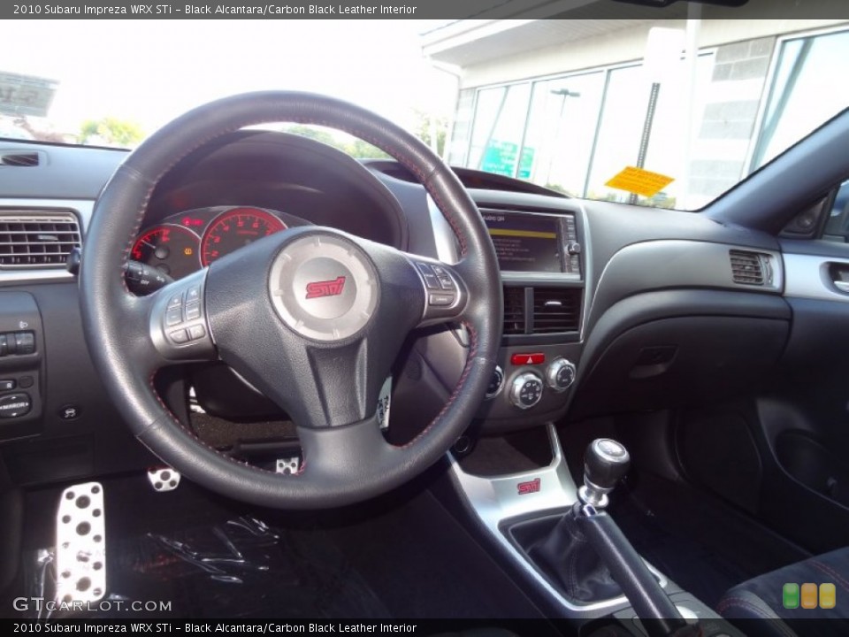 Black Alcantara/Carbon Black Leather Interior Dashboard for the 2010 Subaru Impreza WRX STi #86513008