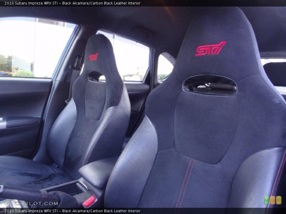 Black Alcantara/Carbon Black Leather Interior Front Seat for the 2010 Subaru Impreza WRX STi #86513032