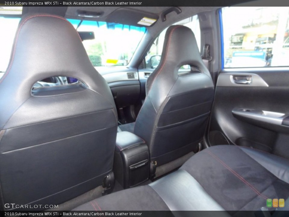 Black Alcantara/Carbon Black Leather Interior Rear Seat for the 2010 Subaru Impreza WRX STi #86513059
