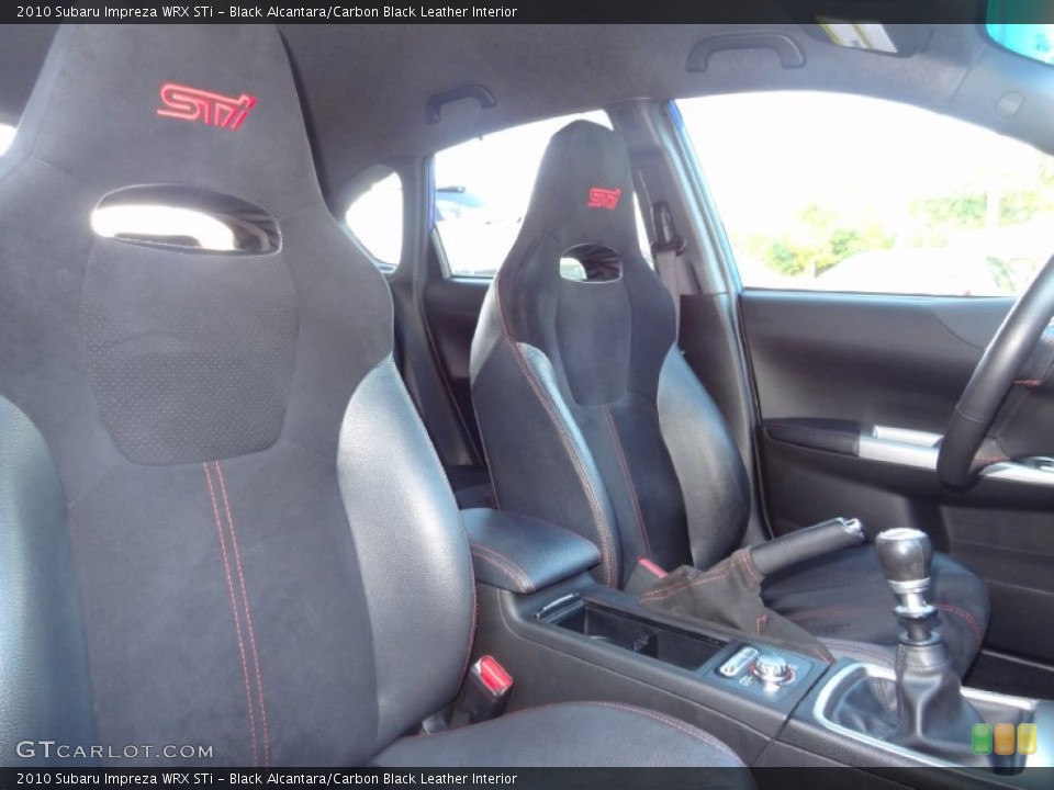 Black Alcantara/Carbon Black Leather Interior Front Seat for the 2010 Subaru Impreza WRX STi #86513176