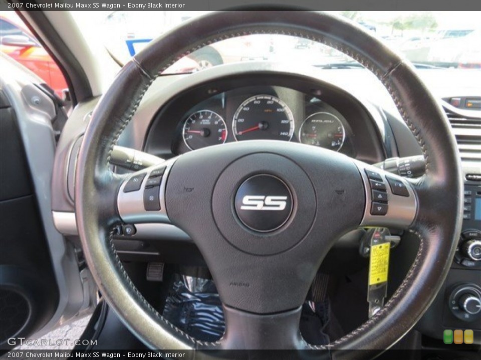 Ebony Black Interior Steering Wheel for the 2007 Chevrolet Malibu Maxx SS Wagon #86514487