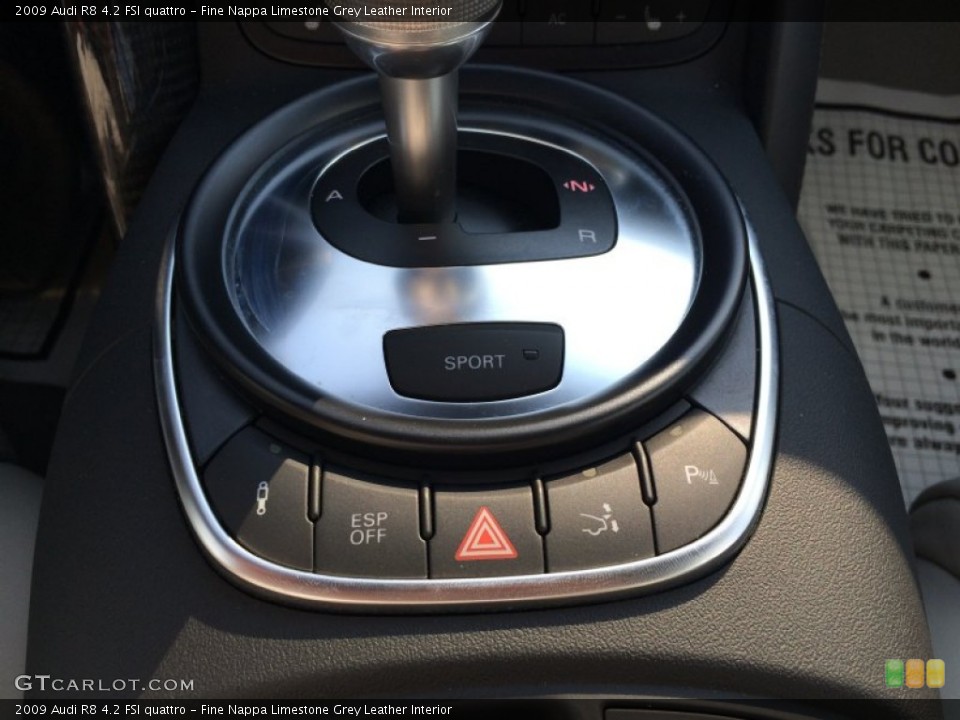 Fine Nappa Limestone Grey Leather Interior Transmission for the 2009 Audi R8 4.2 FSI quattro #86515801