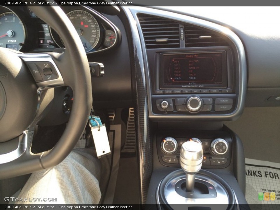 Fine Nappa Limestone Grey Leather Interior Controls for the 2009 Audi R8 4.2 FSI quattro #86515855