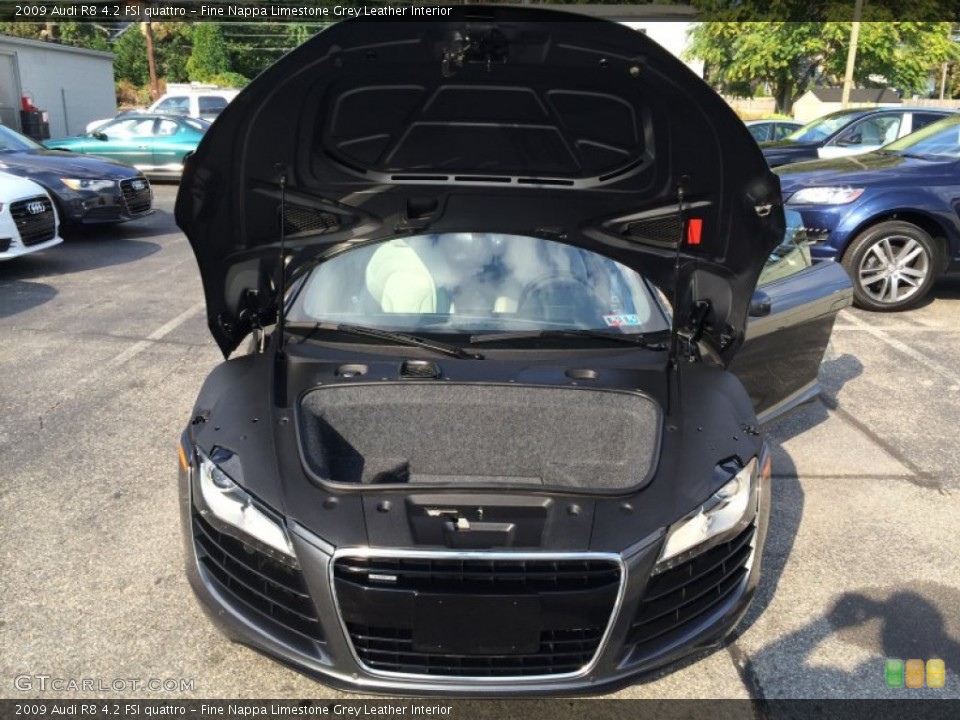 Fine Nappa Limestone Grey Leather Interior Trunk for the 2009 Audi R8 4.2 FSI quattro #86516053