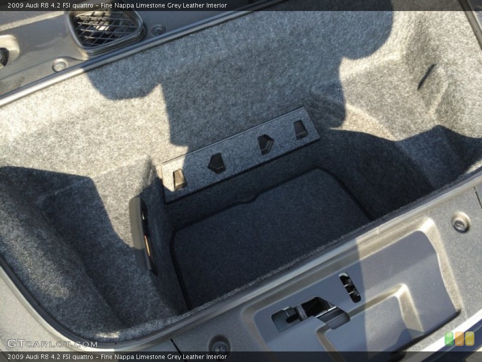 Fine Nappa Limestone Grey Leather Interior Trunk for the 2009 Audi R8 4.2 FSI quattro #86516083