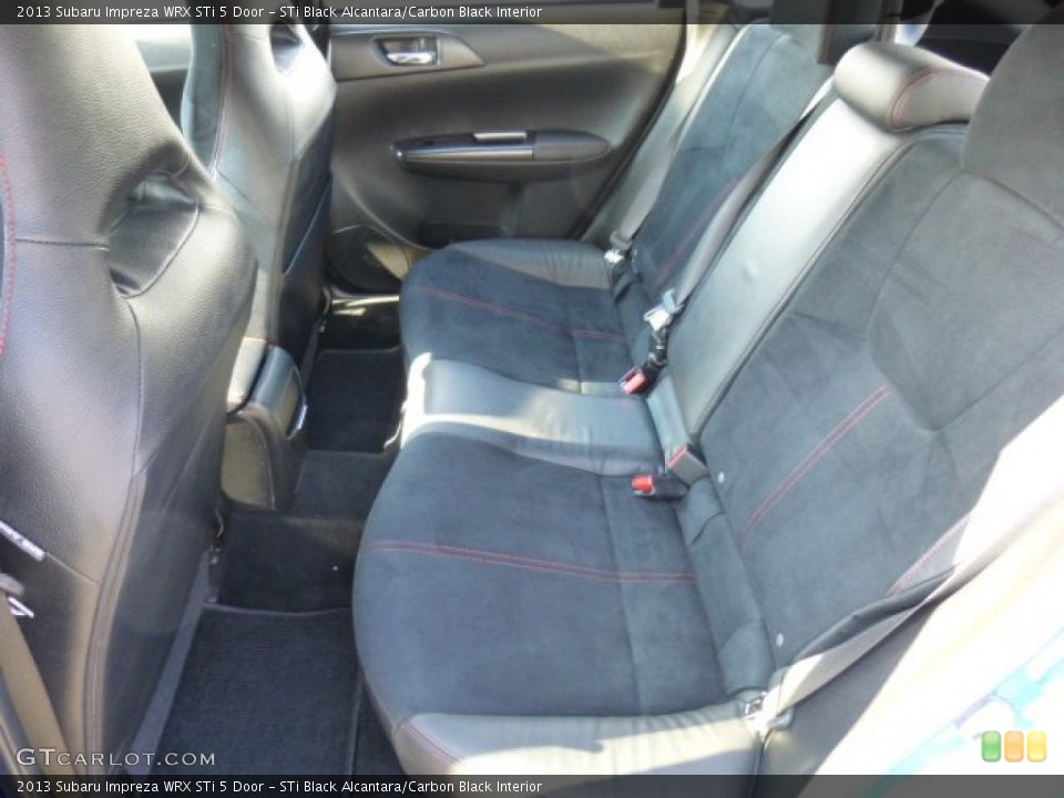 STi Black Alcantara/Carbon Black Interior Rear Seat for the 2013 Subaru Impreza WRX STi 5 Door #86517130