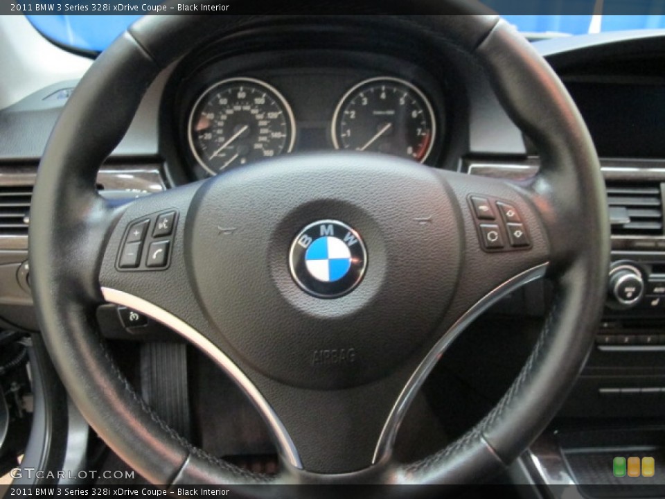 Black Interior Steering Wheel for the 2011 BMW 3 Series 328i xDrive Coupe #86517178