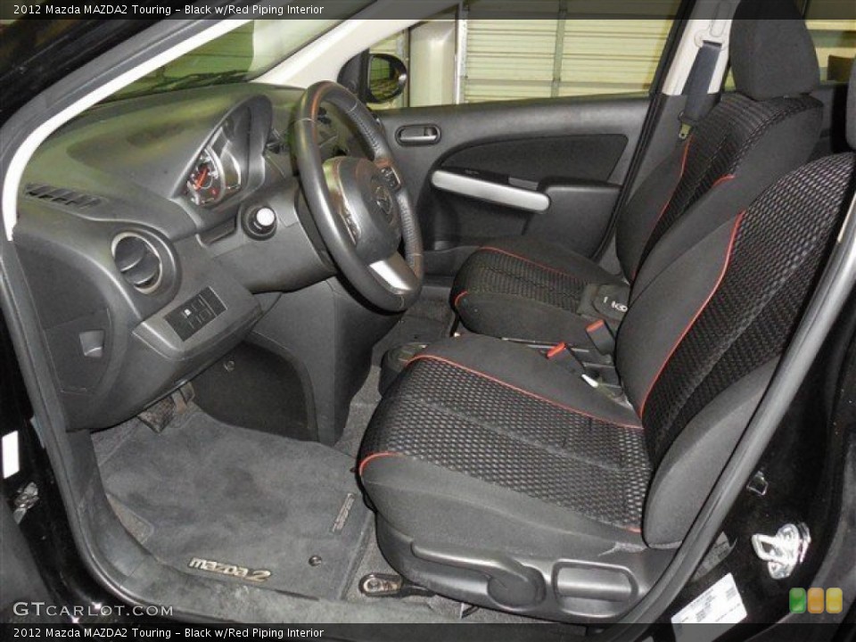 Black w/Red Piping Interior Photo for the 2012 Mazda MAZDA2 Touring #86521012