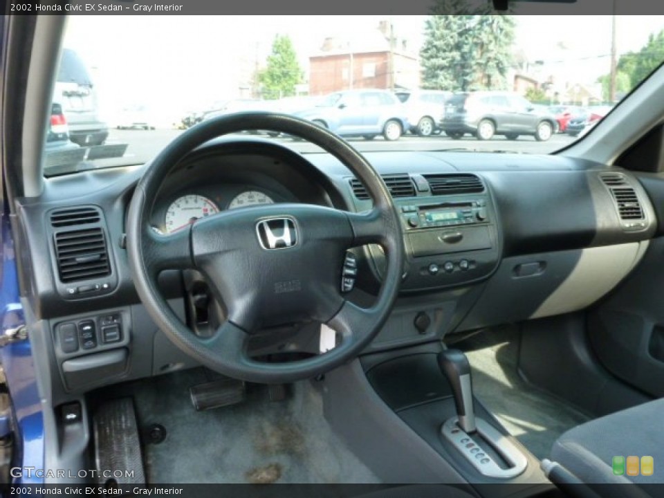 Gray Interior Dashboard for the 2002 Honda Civic EX Sedan #86522495