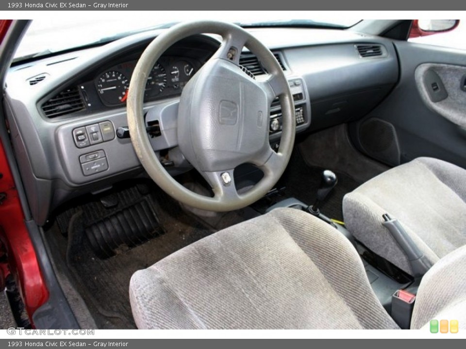 Gray Interior Prime Interior for the 1993 Honda Civic EX Sedan #86524768