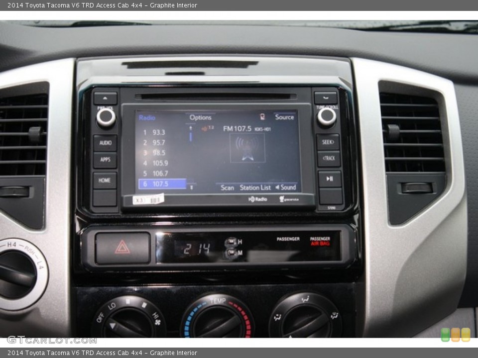 Graphite Interior Controls for the 2014 Toyota Tacoma V6 TRD Access Cab 4x4 #86525239