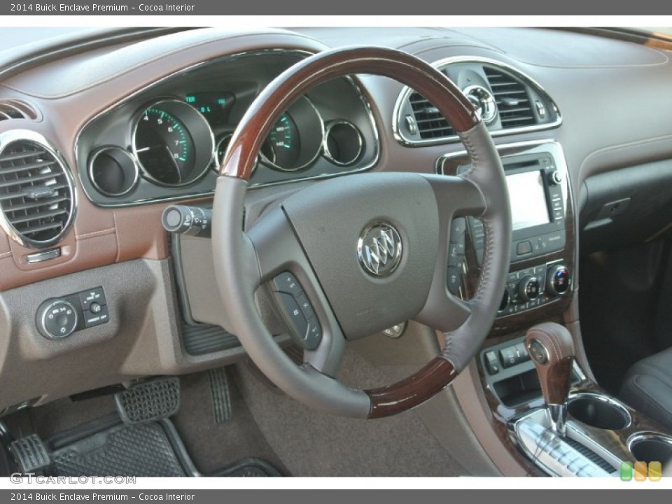 Cocoa Interior Steering Wheel for the 2014 Buick Enclave Premium #86529839