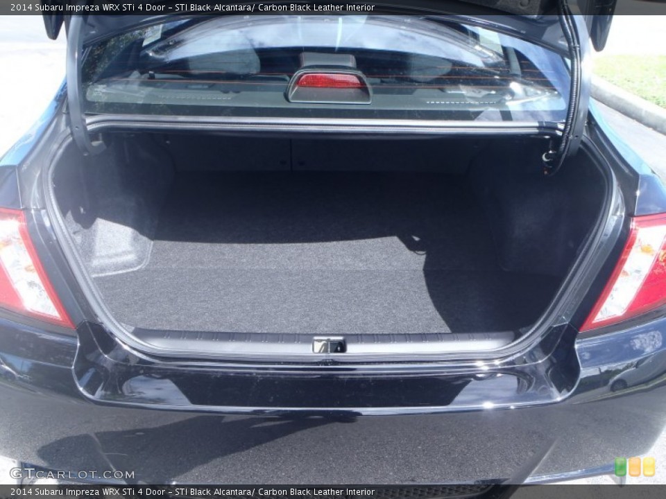STI Black Alcantara/ Carbon Black Leather Interior Trunk for the 2014 Subaru Impreza WRX STi 4 Door #86532153
