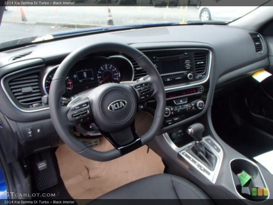 Black Interior Dashboard for the 2014 Kia Optima SX Turbo #86532555