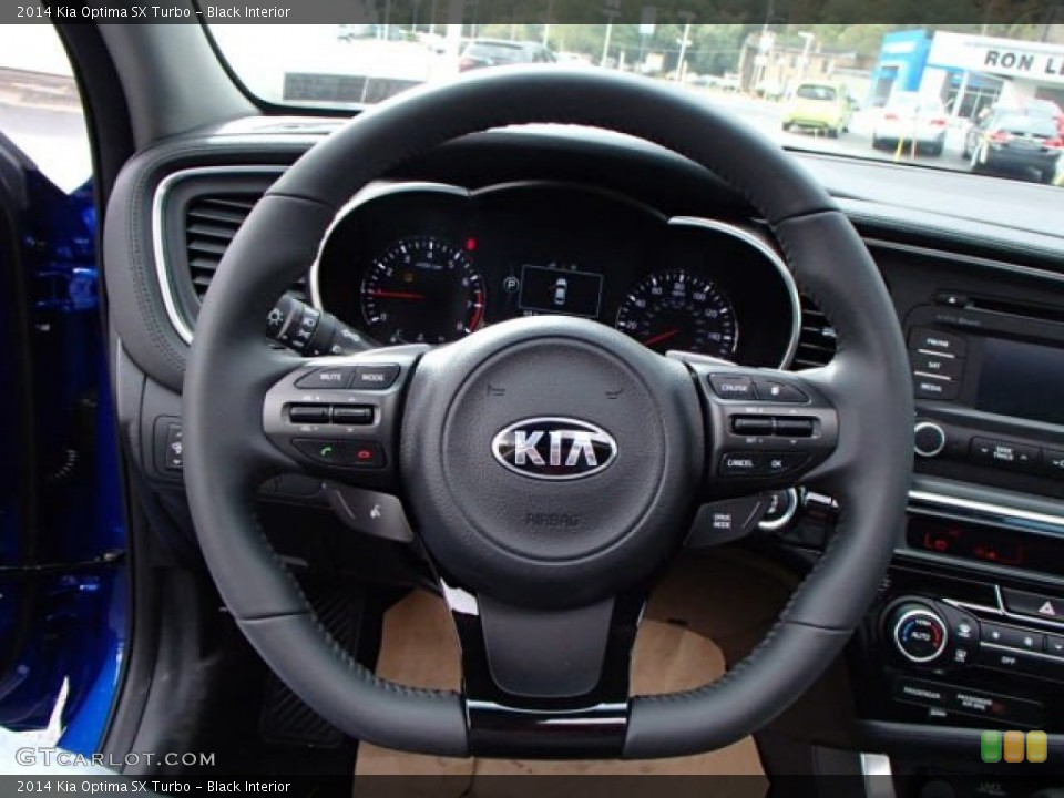 Black Interior Steering Wheel for the 2014 Kia Optima SX Turbo #86532711