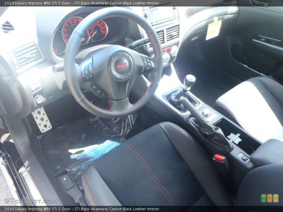 STI Black Alcantara/ Carbon Black Leather Interior Photo for the 2014 Subaru Impreza WRX STi 5 Door #86533074