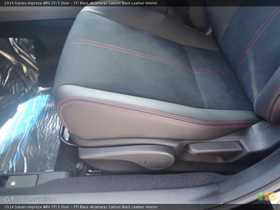 STI Black Alcantara/ Carbon Black Leather Interior Front Seat for the 2014 Subaru Impreza WRX STi 5 Door #86533119