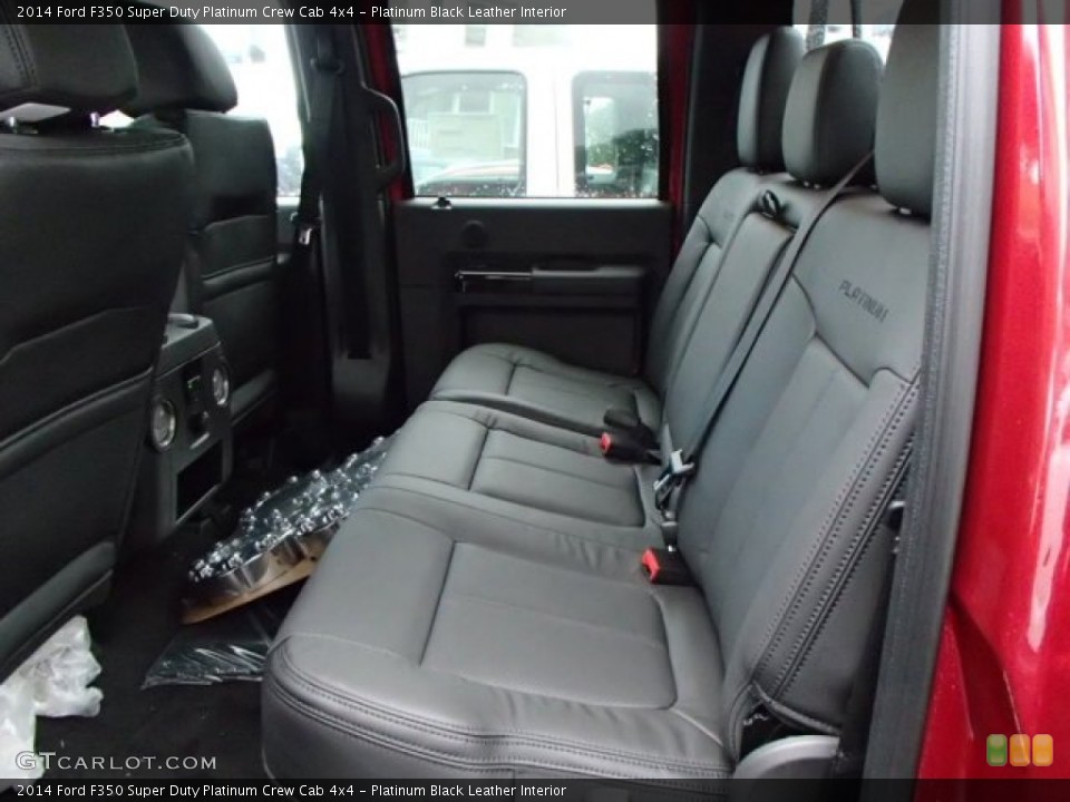 Platinum Black Leather Interior Rear Seat for the 2014 Ford F350 Super Duty Platinum Crew Cab 4x4 #86535711