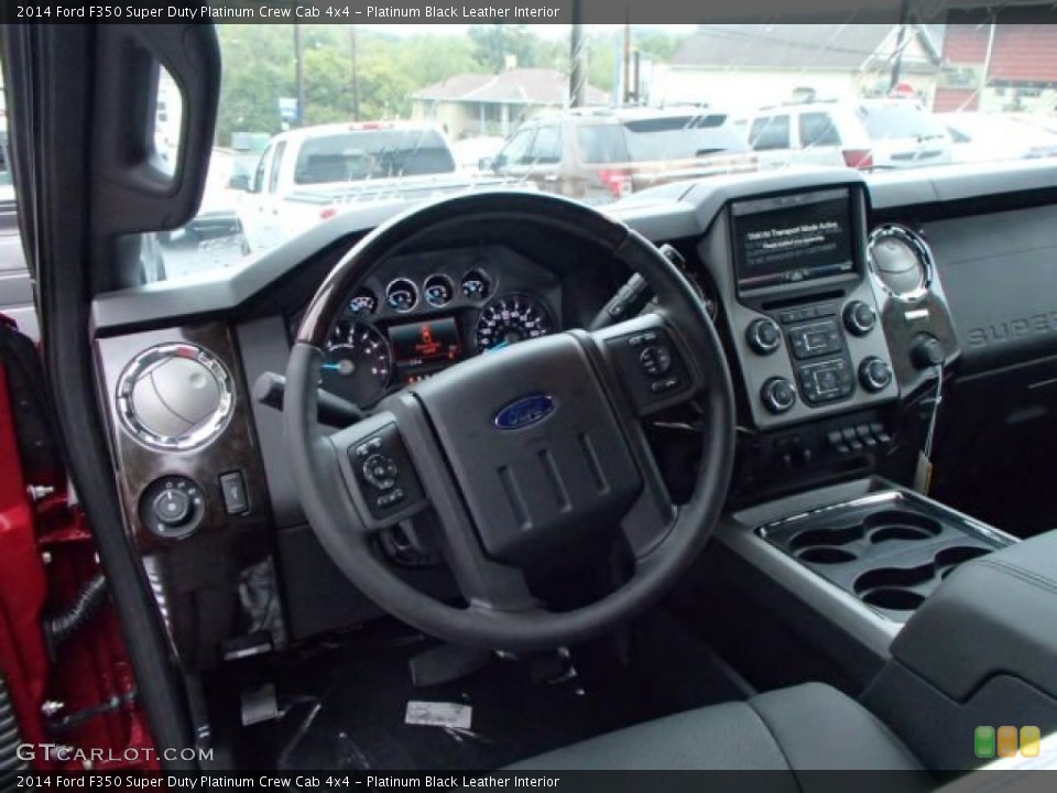 Platinum Black Leather Interior Dashboard for the 2014 Ford F350 Super Duty Platinum Crew Cab 4x4 #86535759