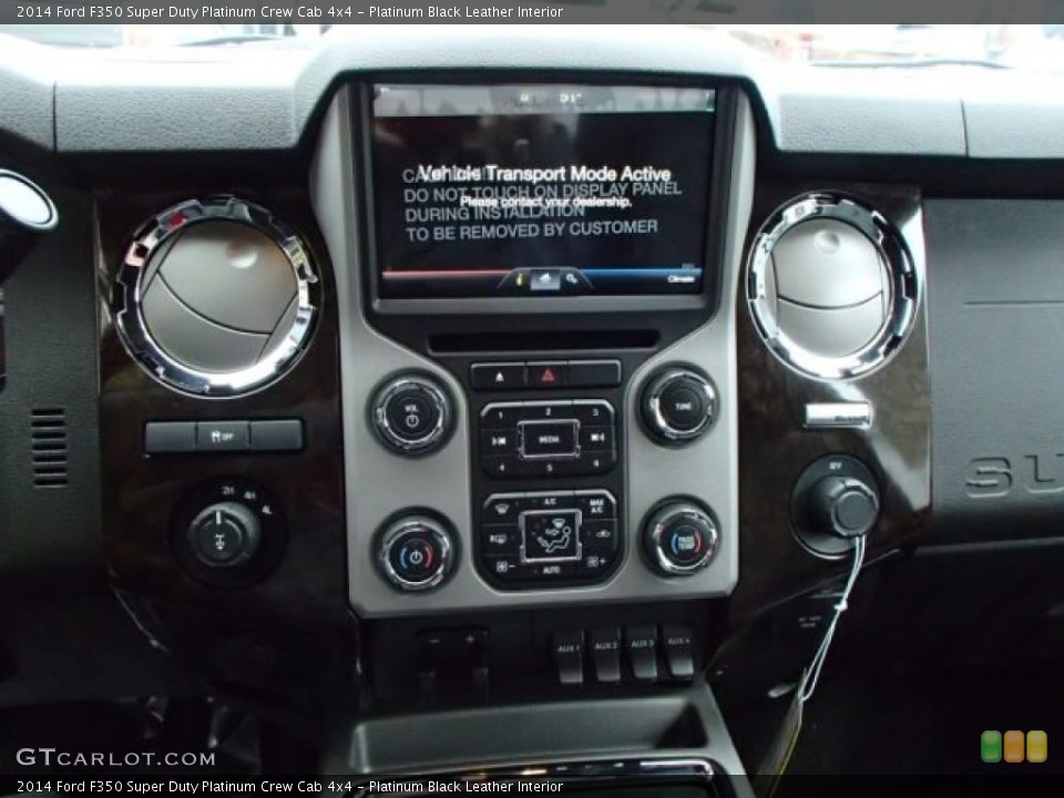 Platinum Black Leather Interior Controls for the 2014 Ford F350 Super Duty Platinum Crew Cab 4x4 #86535849