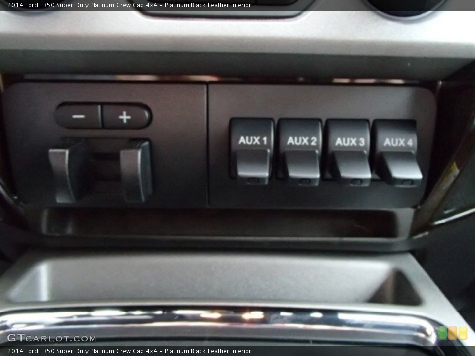 Platinum Black Leather Interior Controls for the 2014 Ford F350 Super Duty Platinum Crew Cab 4x4 #86535918