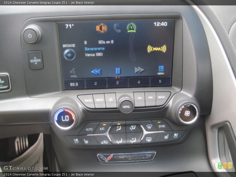 Jet Black Interior Controls for the 2014 Chevrolet Corvette Stingray Coupe Z51 #86540241