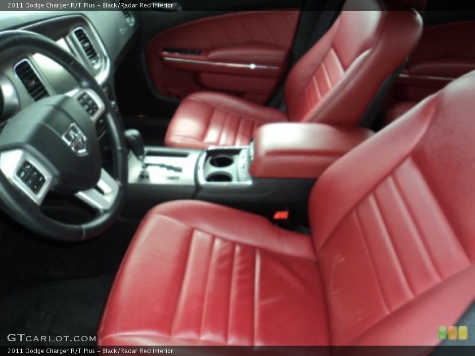 Black/Radar Red 2011 Dodge Charger Interiors