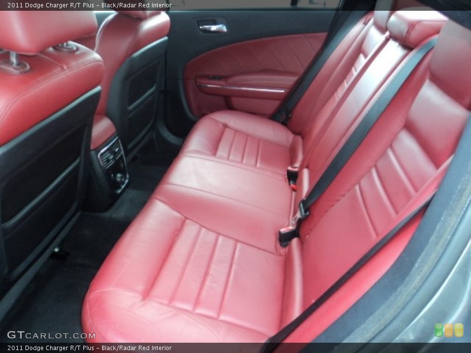 Black/Radar Red Interior Rear Seat for the 2011 Dodge Charger R/T Plus #86541924