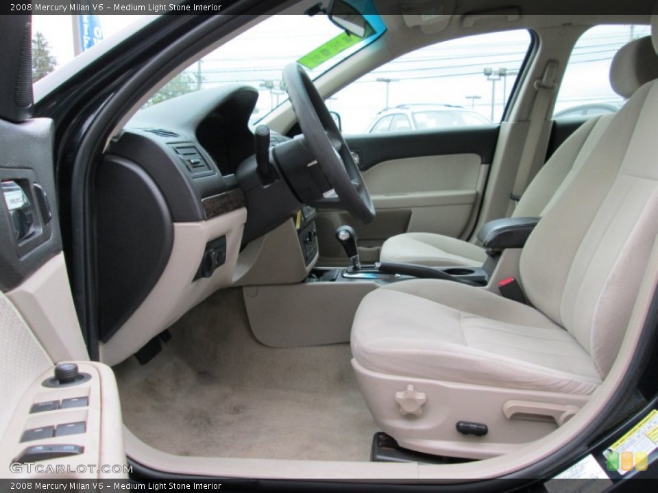 Medium Light Stone Interior Front Seat for the 2008 Mercury Milan V6 #86541972