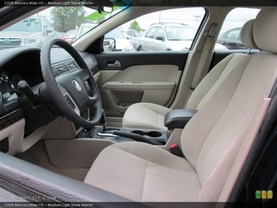 Medium Light Stone Interior Front Seat for the 2008 Mercury Milan V6 #86542047