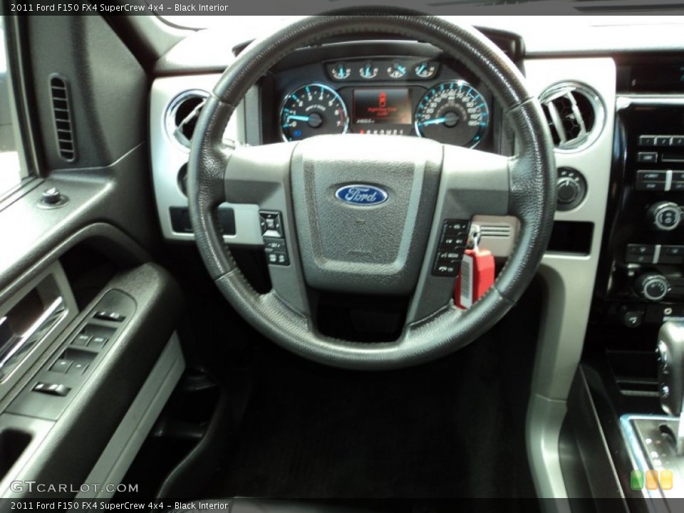Black Interior Steering Wheel for the 2011 Ford F150 FX4 SuperCrew 4x4 #86542068