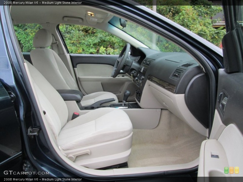 Medium Light Stone Interior Front Seat for the 2008 Mercury Milan V6 #86542128