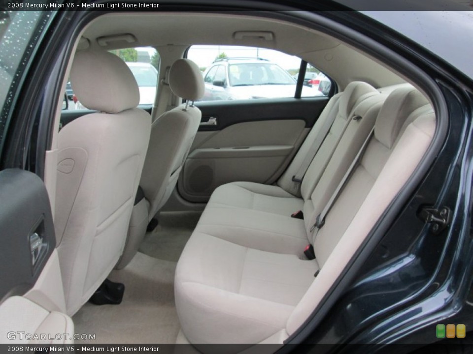Medium Light Stone Interior Rear Seat for the 2008 Mercury Milan V6 #86542203