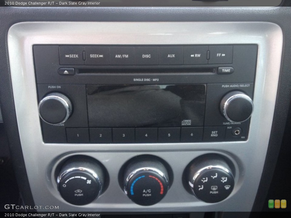 Dark Slate Gray Interior Controls for the 2010 Dodge Challenger R/T #86545128
