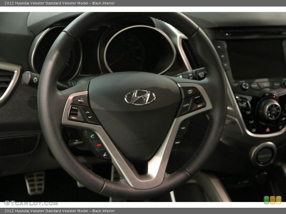 Black Interior Steering Wheel for the 2012 Hyundai Veloster  #86549352