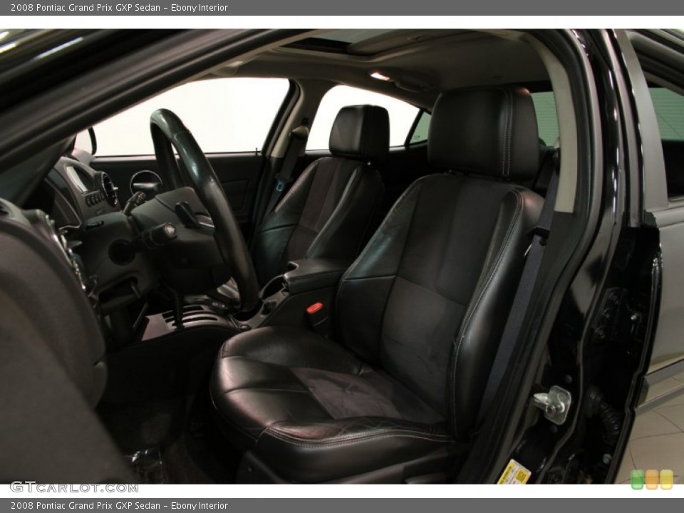 Ebony Interior Front Seat for the 2008 Pontiac Grand Prix GXP Sedan #86552289