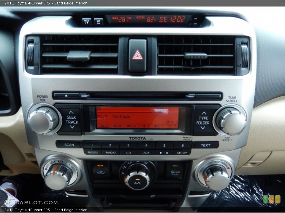 Sand Beige Interior Controls for the 2011 Toyota 4Runner SR5 #86553903